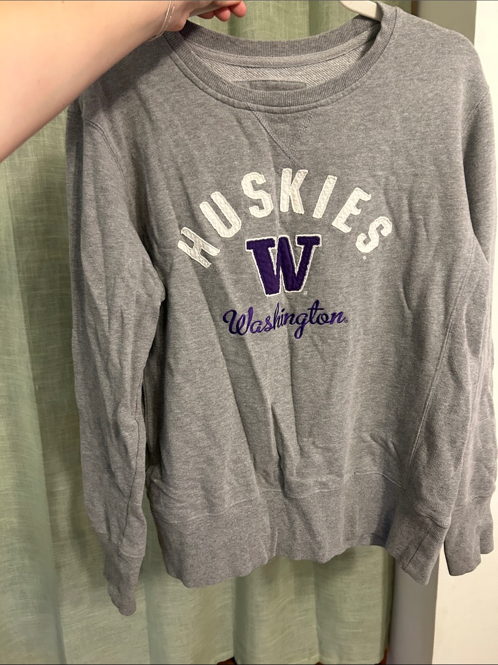 Vintage Washington Huskies Grey Crewneck Sweatshirt